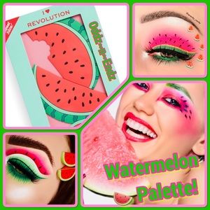SOLD❌FINAL PRICE!/I Heart 💚 Revolution Tasty Watermelon 🍉 Eyeshadow Palette!
